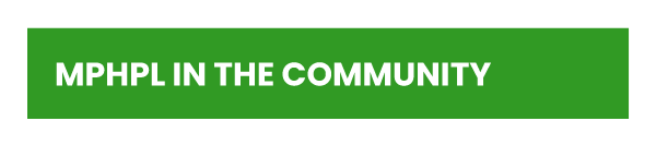 Banner text, 'MPHPL in the Community'