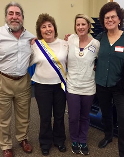 Left to right: Robert Cooney, Molly Murphy MacGregor, executive director and co-founder of the National Women's History Alliance, Katherine J. Rinehart, and Maria Cuevas, co-founder of the Women's History Project
