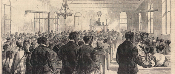 Image: "The National Colored Convention in Session at Washington, D.C." Sketched by Theo. R. Davis