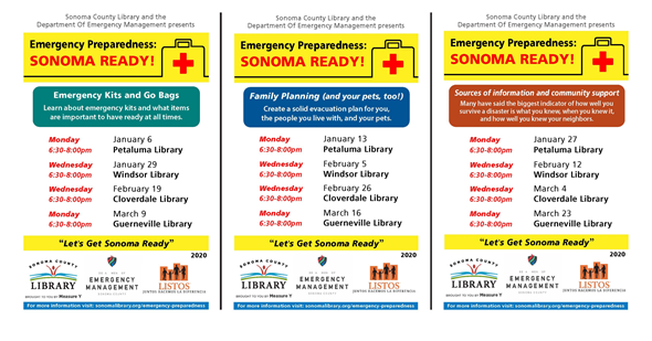 Sonoma Ready Schedule