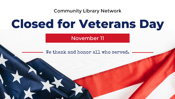 Closed for Veterans Day. November 11th. We thank and honor all who served.