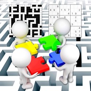 3D figures putting together a puzzle with a maze in the background. This linked image will take you to the calendar event in an external site and in a new tab or window.
