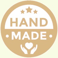 A sticker seal that says, "Hand Made". The calendar event this image will open is in an external site and in a new tab or window.