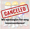 Canceled. We apologize for any inconvenience. Construction workers in background.