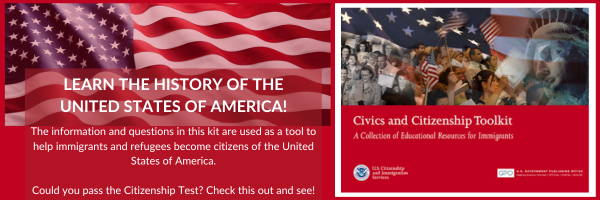 Learn the History of the United States. The information and questions in this kit are used as a tool to help immigrants and refugees become citizens of the USA. Could you Pass the test? Check this out and see.