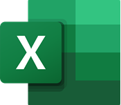 Image links to website calendar.  Image is of the green microsoft excel logo.