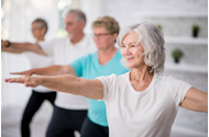 Older adults stretching out